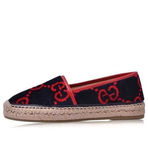 gucci terry cloth espadrilles|GUCCI Terry Cloth GG Monogram Espadrilles 37 Blue Red .